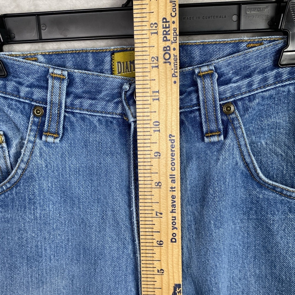 Diamond Gusset Mens Jeans Denim Blue 33x29 33 X 29 Cotton Made USA Vintage Work - Picture 6 of 10
